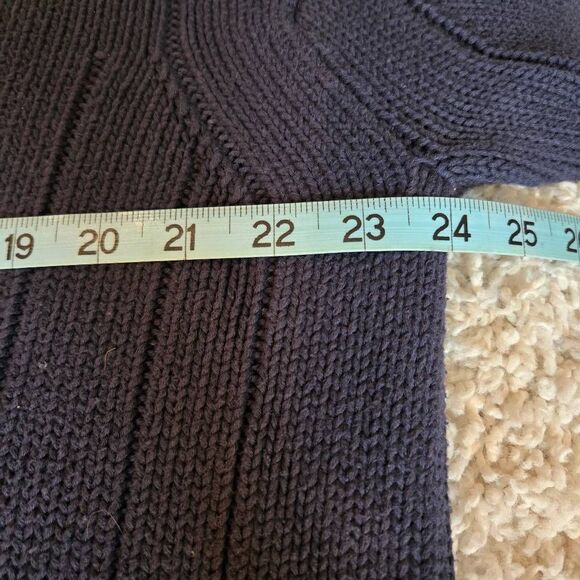 Vintage Y2K Ralph Lauren Polo Jeans Co. Navy 3/4 Zip Sweater Large - Picture 6 of 9